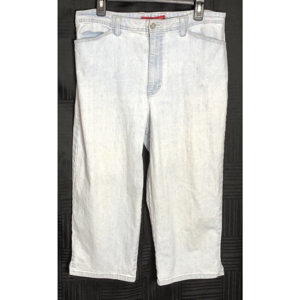 Vintage Glory Vanderbilt Capri Pants 14 Light Blue denim 33"W coastal capsule
